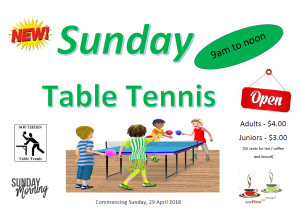 Sunday Morning Table Tennis